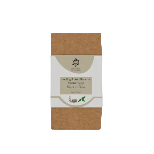 4 summer soaps - orange kesar, haldi besan, neem vetiver, vanilla sandalwood (100 gms x 4)
