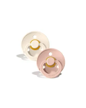 Bibs Pacifier 2 Pk - Blush Night/Ivory