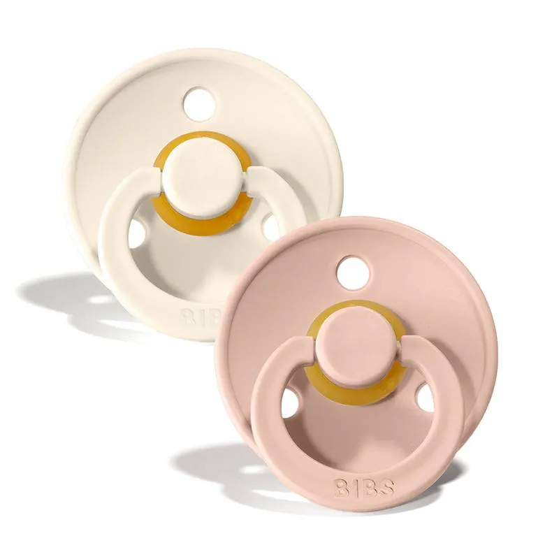 Bibs Pacifier 2 Pk - Blush Night/Ivory