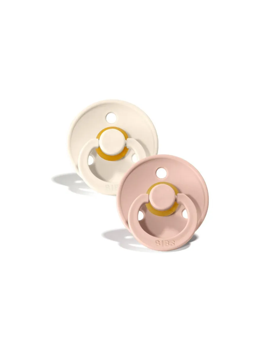Bibs Pacifier 2 Pk - Blush Night/Ivory