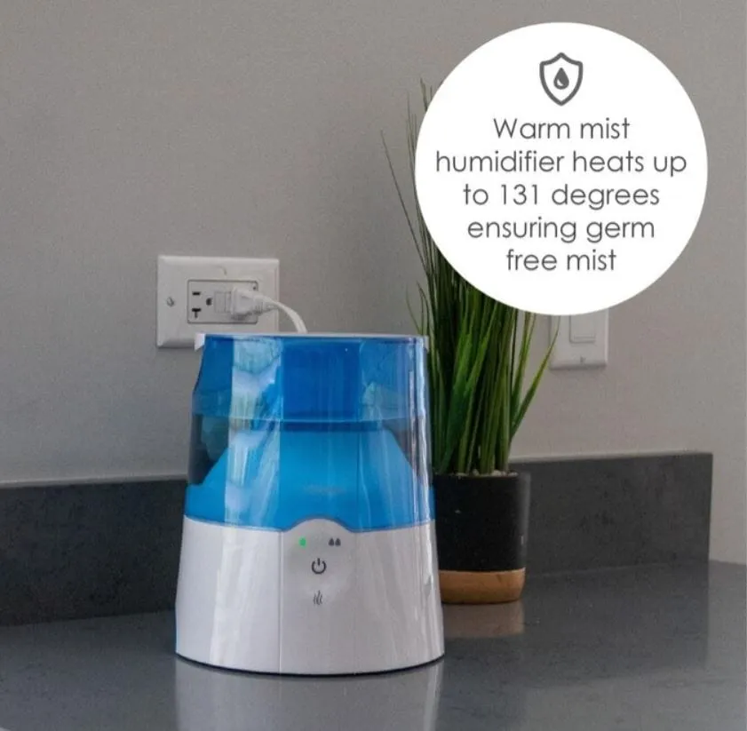 Crane Tabletop Warm Mist 0.5 Gallon Humidifier - Certified Refurbished