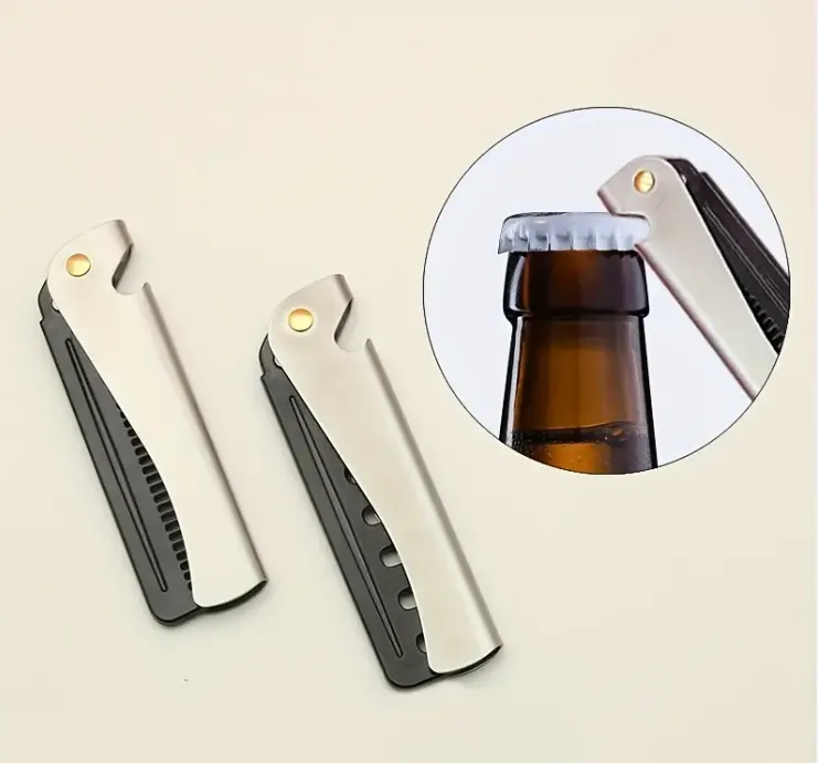 Dapper Street Supply Co. - Stainless Steel Folding Comb - Durable Stainless Steel Construction W/ Bottle Opener