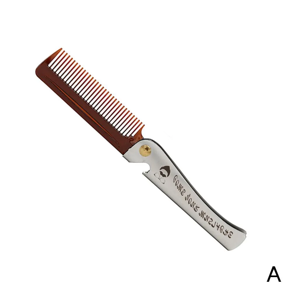 Dapper Street Supply Co. - Stainless Steel Folding Comb - Durable Stainless Steel Construction W/ Bottle Opener