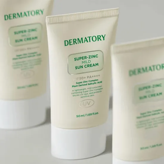 DERMATORY Pro Trouble Super Zinc Mild Sun Cream Set SPF 50  PA     (50ml 31ml)