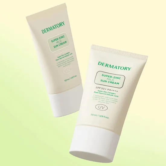 DERMATORY Pro Trouble Super Zinc Mild Sun Cream Set SPF 50  PA     (50ml 31ml)