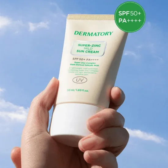 DERMATORY Pro Trouble Super Zinc Mild Sun Cream Set SPF 50  PA     (50ml 31ml)
