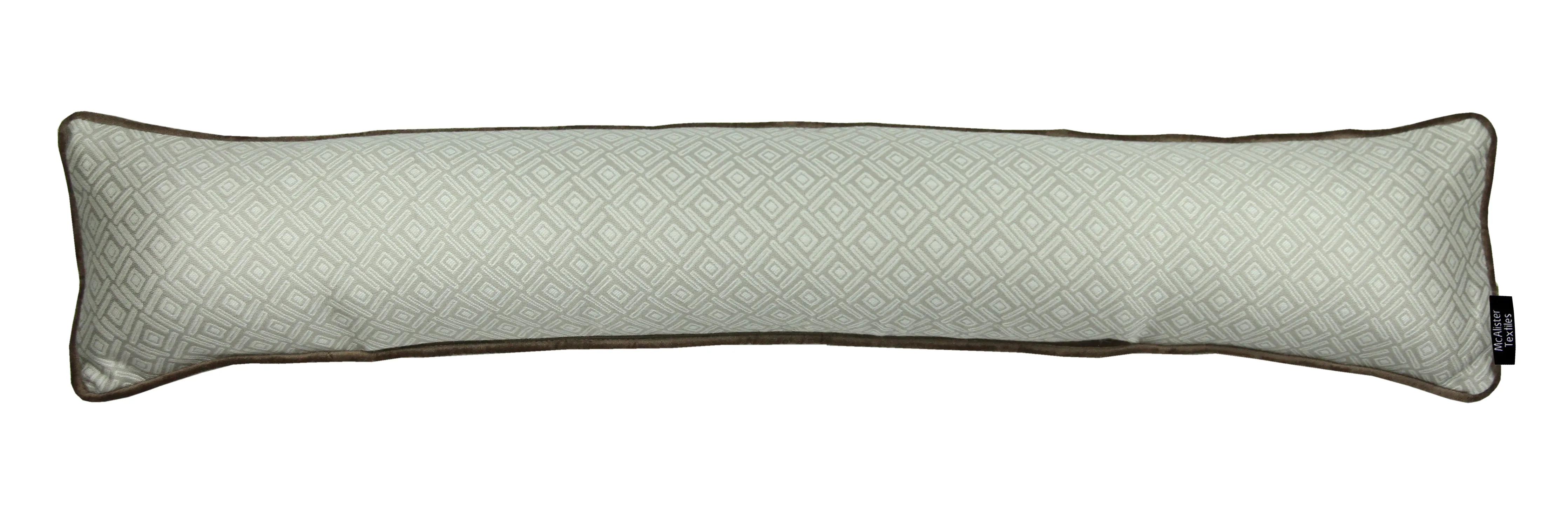 Elva Geometric Beige Grey Draught Excluder