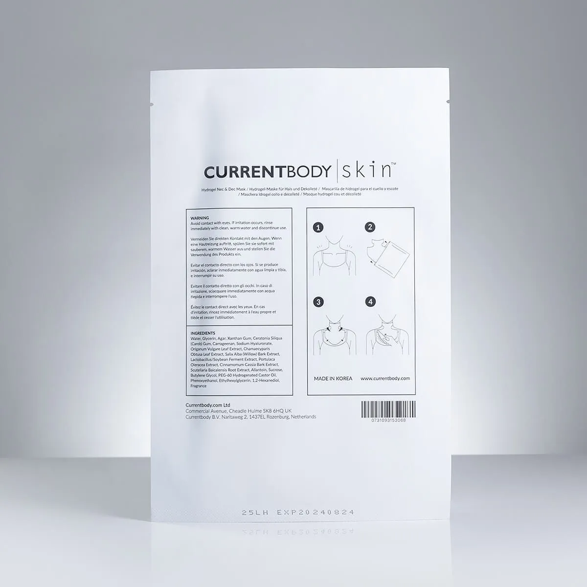 FREE CurrentBody Skin Hydrogel Décolletage Mask (5 Pack)