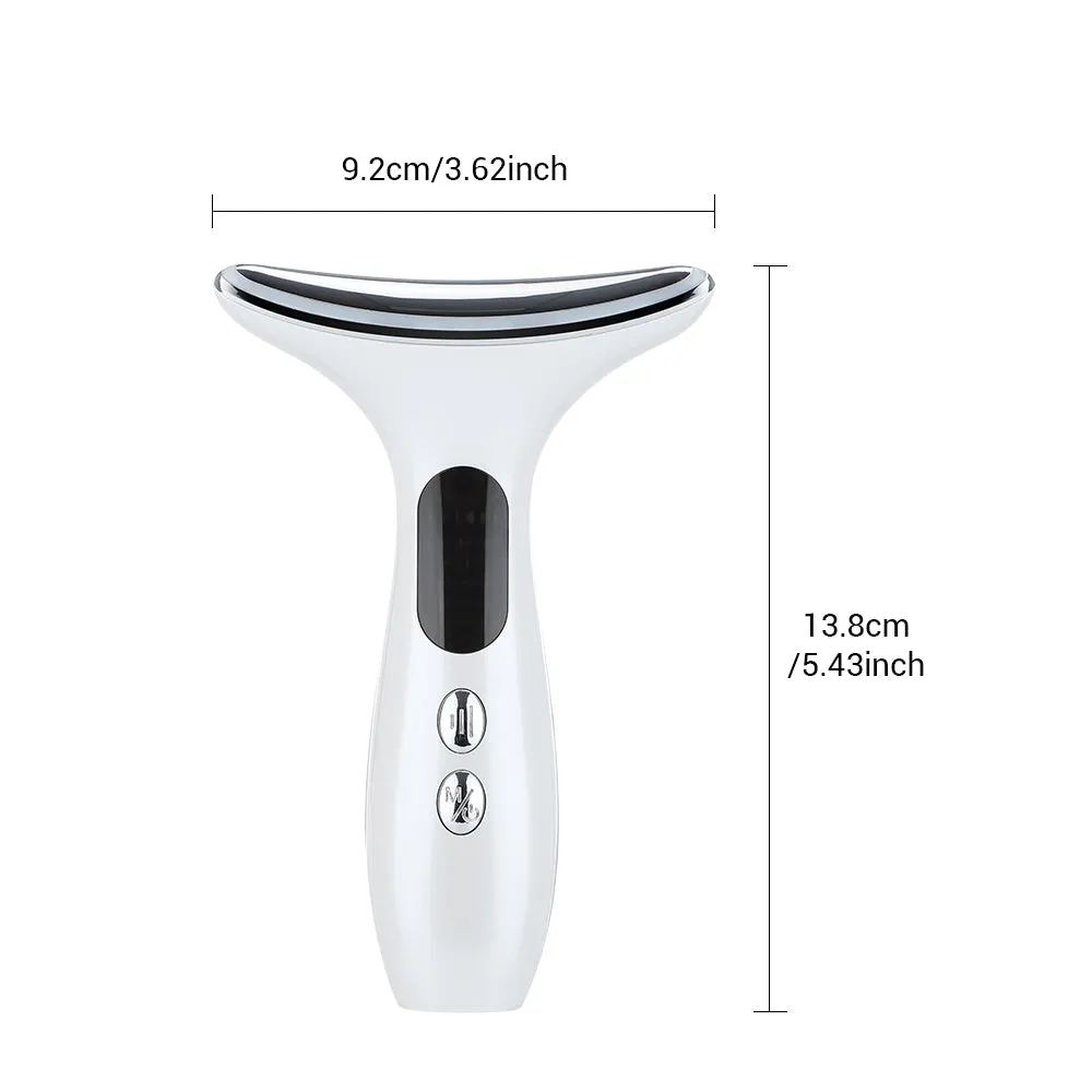 GLOWY EMS Microcurrent LED Therapy Massager Wand for Neck & Face [Chin Massager Face Lifting Anti-wrinkle Beauty Device]