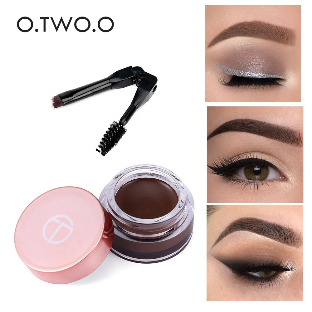 O.TWO.O Eyebrow Gel 6 Colors 3D Natural Brown Eye Brow Shade Make Up Profesional Long Lasting Brow Paint Cosmetics With Brush